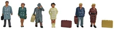 Walthers SceneMaster HO Scale People/Figures City Travelers/Passengers (6-Pk)