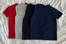 Carter's Kids Size S/P/CH 4 Set Solid Short Sleeve Pocket Tees