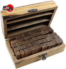 70pcs Alphabet Stamps Vintage Wooden Rubber Letter Number And Symbol Stamp Set