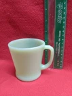 Fire King Ware Jadeite Vintage Coffee Mug Cup D Handle Milk Glass Green 3 1/4"
