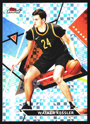 Walker Kessler 2024 Topps Finest X-Fractor Silver Utah Jazz NBA Card No.167