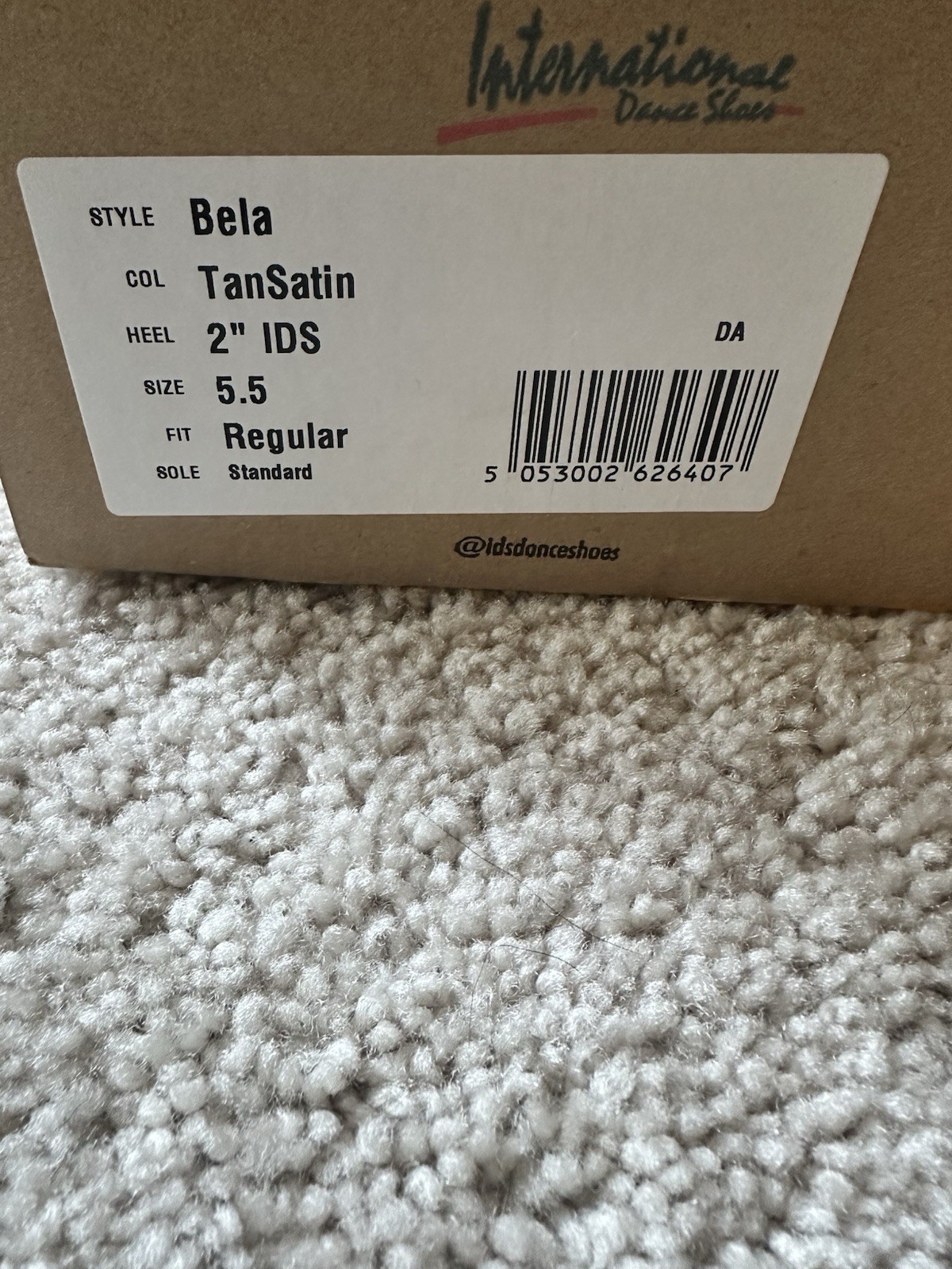 International Dance Shoes: Bela Rhythm Shoes With 2” IDS Heel