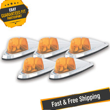 Pacer Performance 20-105 Amber Deluxe Chrome Hi-5 Cab Roof Light Kit