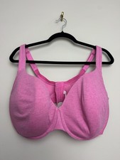 Cacique Womens Bra Size 42 H T Shirt Pink Cotton Full Coverage Underwire
