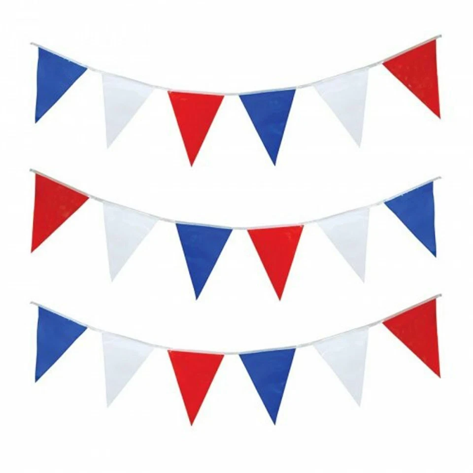 Union Jack Bunting Red White Blue 40 Flags VE Day Celebration Street Party 20m - Image 2 of 4