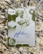 2023 Topps Bowman's Best Vaughn Grissom Yellow Auto Rookie RC 1/1