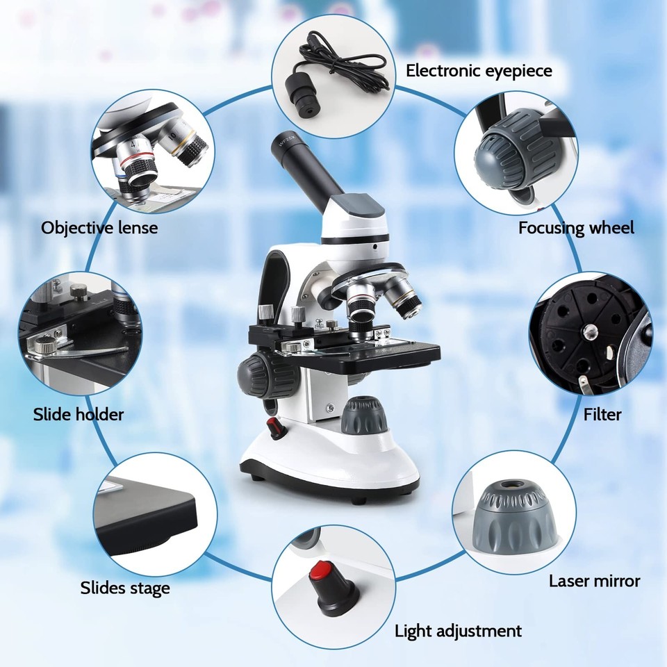 Poothoh Microscope For Adults Kids 40-2000X Magnification Compound Microscope With - View #2