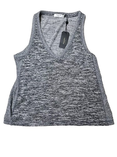 Camiseta sin mangas Ramona Rag And Bone para mujer gris jaspeado relajado negra talla XS nueva con etiquetas