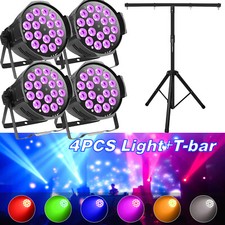 270W RGBW LED Beam Par Stage Light DMX DJ Disco Club Party Show with T-bar Stand