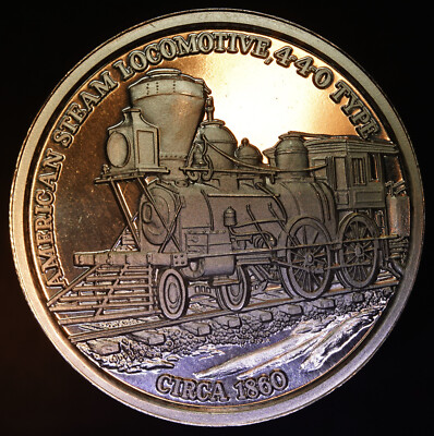American Steam Locomotive 4-4-0 type Train Eagle 1oz 999 FINE