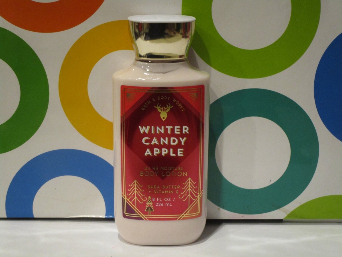 BATH & BODY WORKS ~ WINTER CANDY APPLE 24 HOUR BODY LOTION ~ 8 OZ