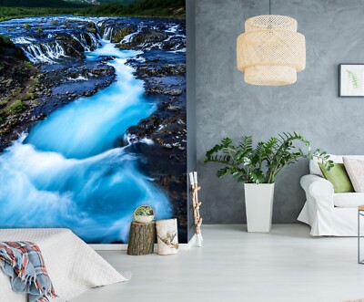 3D Blue River E2095 Wallpaper Mural Paper Wall Print Indoor Murals CA Honey