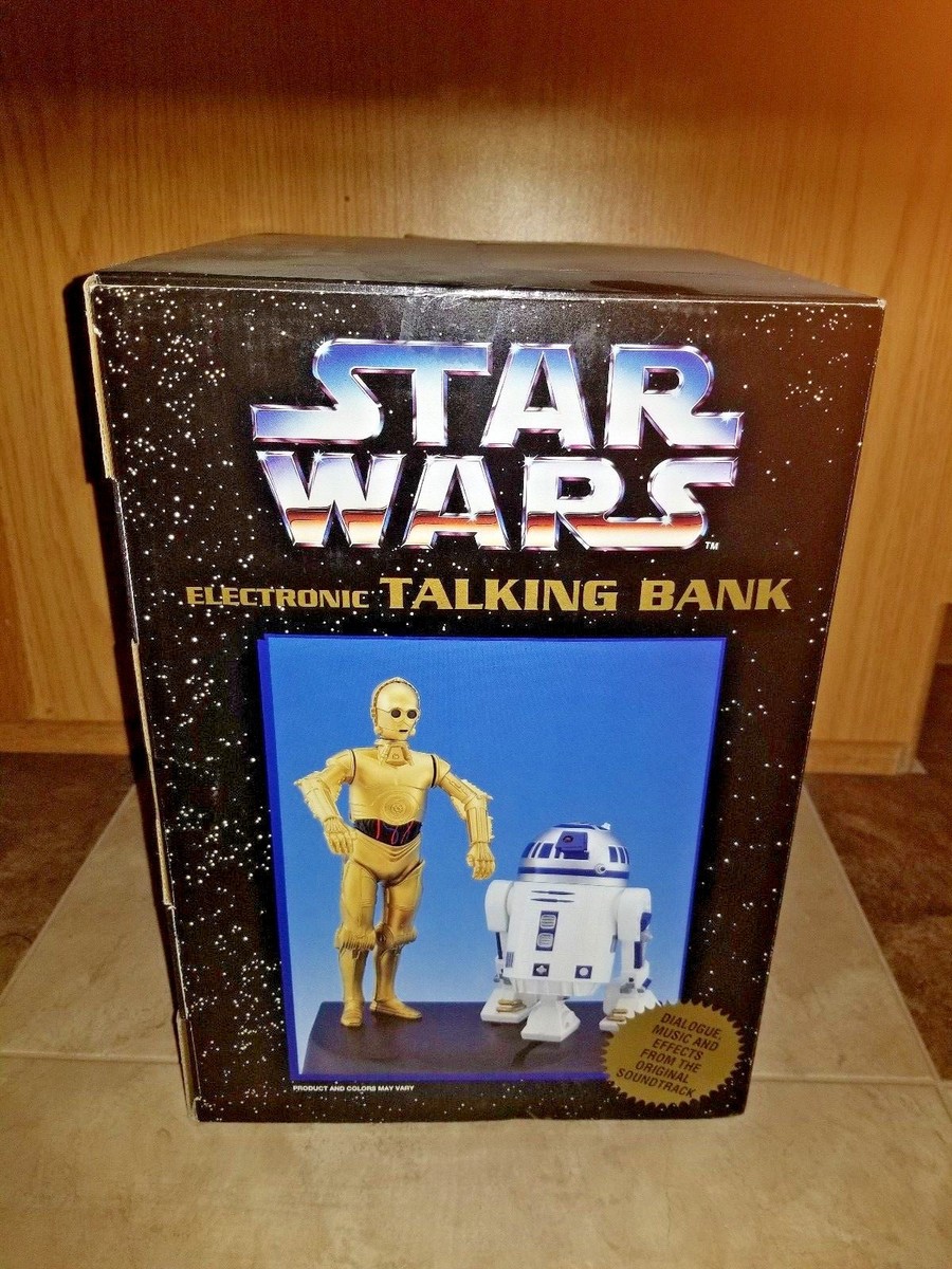 NEW SEALED Star Wars Deluxe Electronic C3PO & R2D2 Talking Bank