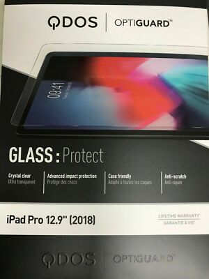 NEW QDOS OPTIGUARD GLASS:PROTECT SCREEN PROTECTOR iPad Pro