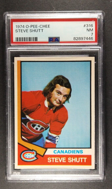STEVE SHUTT 1974-75 O-PEE-CHEE 74-75 NO 316 PSA 7  93108