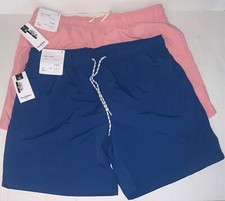 Goodfellow LARGE sz swim trunks Nylon elastic  tie 7" inseam Pink or Blue lined
