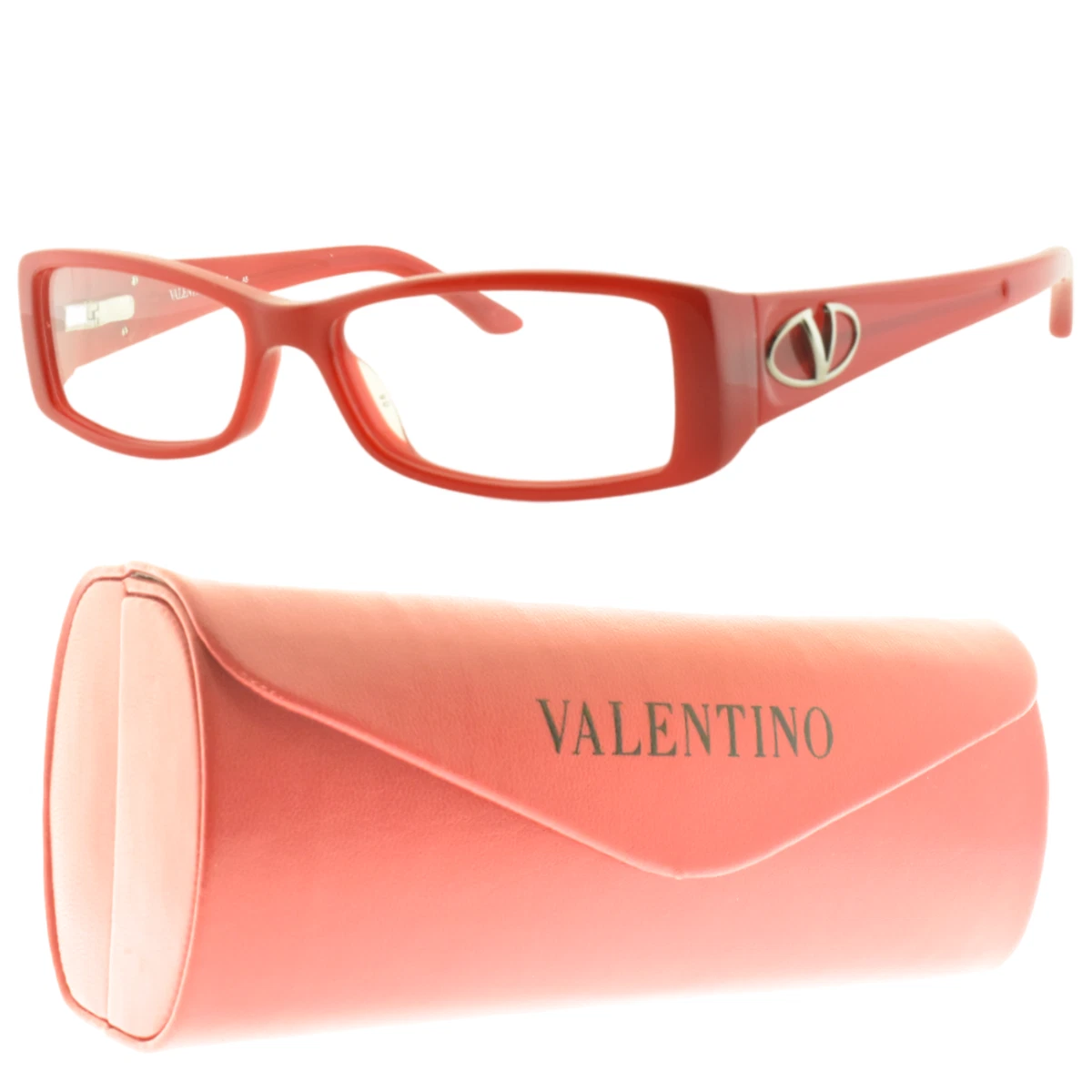 NEW VALENTINO VAL1209 CLEAR RED 52-17-140 EYEGLASSES VALENTINO FRAMES GLASSES + CASE BRAND NEW MODEL 1209 SIZE 52  main image 4