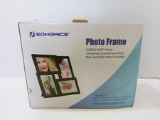 SONGMICS Photo Frames Collage 4 Photos 4" x 6" 10x15cm Black Frame