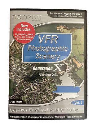 Horizon VFR Photographic Scenery Gen X Version 2 Vol 2 Central England Mid Wales