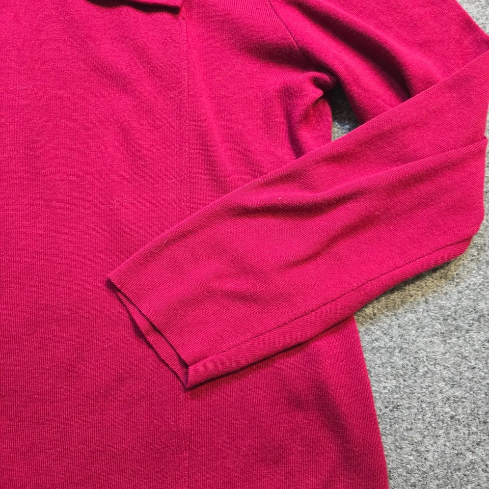 Suéter Habitat Mujer Talla XL Rojo Borgoña Cuello Alto Manga Larga Tejido Cápsula Foto 4 de 4