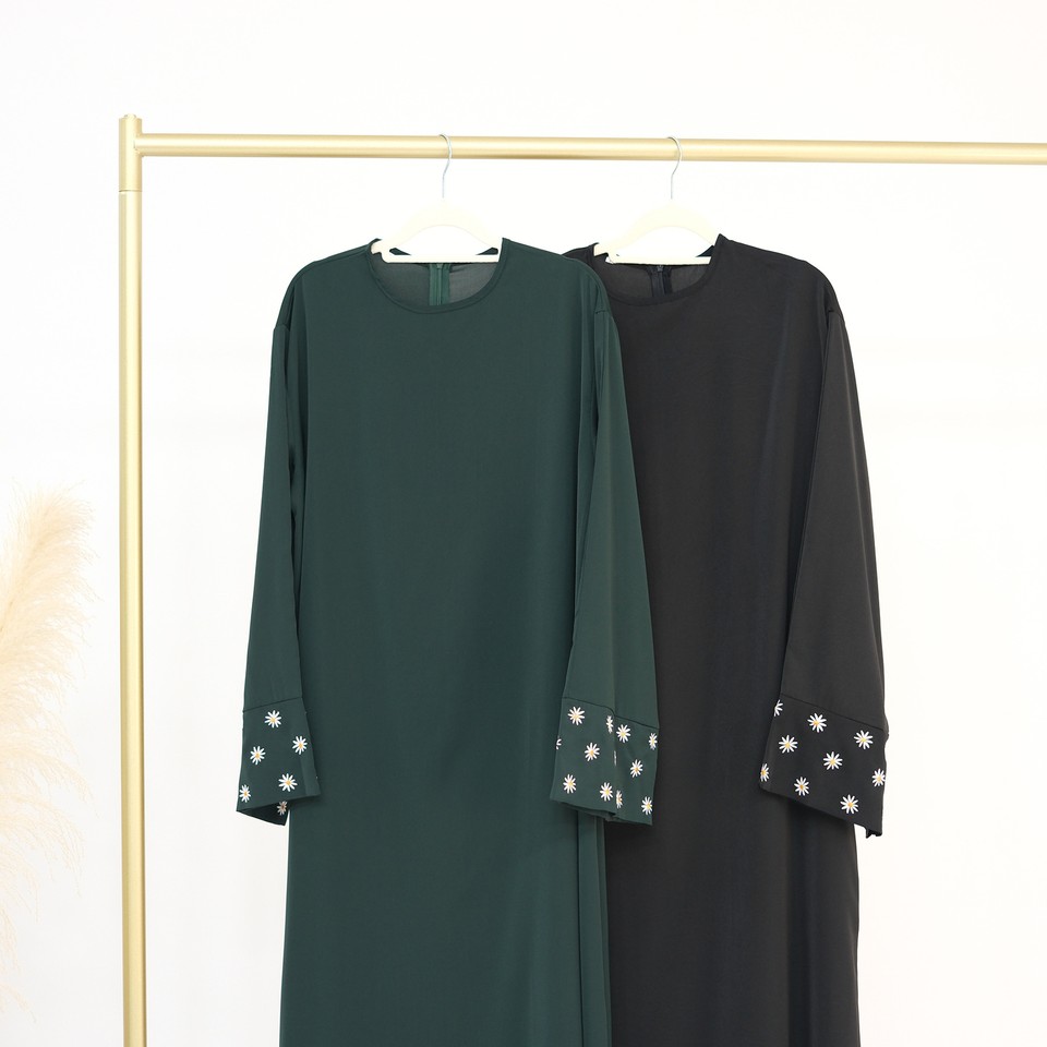 Embroidered Caftan Sequin Abaya Turkish Long Dress Robe