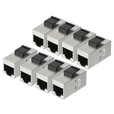 8 Packen CAT 6a Keystone Buchsen RJ45 Kuppler Buchse auf Buchse gerade geschirmt
