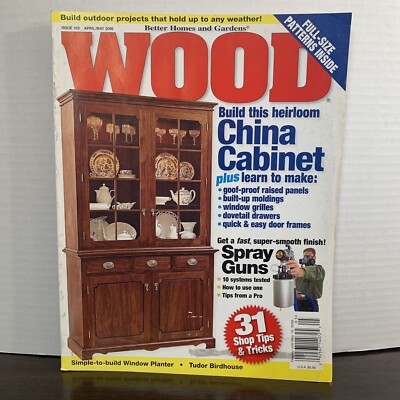 Better Homes & Gardens Wood Magazine April/May 2006 Heirloom China Cabinet Build