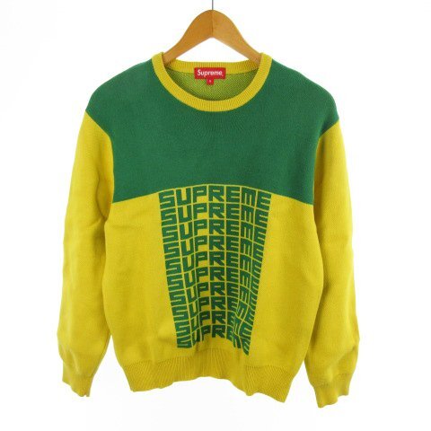 SUPREME 18AW Logo Repeat Knit Sweater 