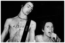 Sid Vicious Johnny Rotten Poster 24x36 Inch Photo Rare Print Wall Art Print