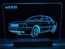 Audi 80 B3 Auto Maschine LED Schild Oldtimer Limusine Sport Wagen NEU
