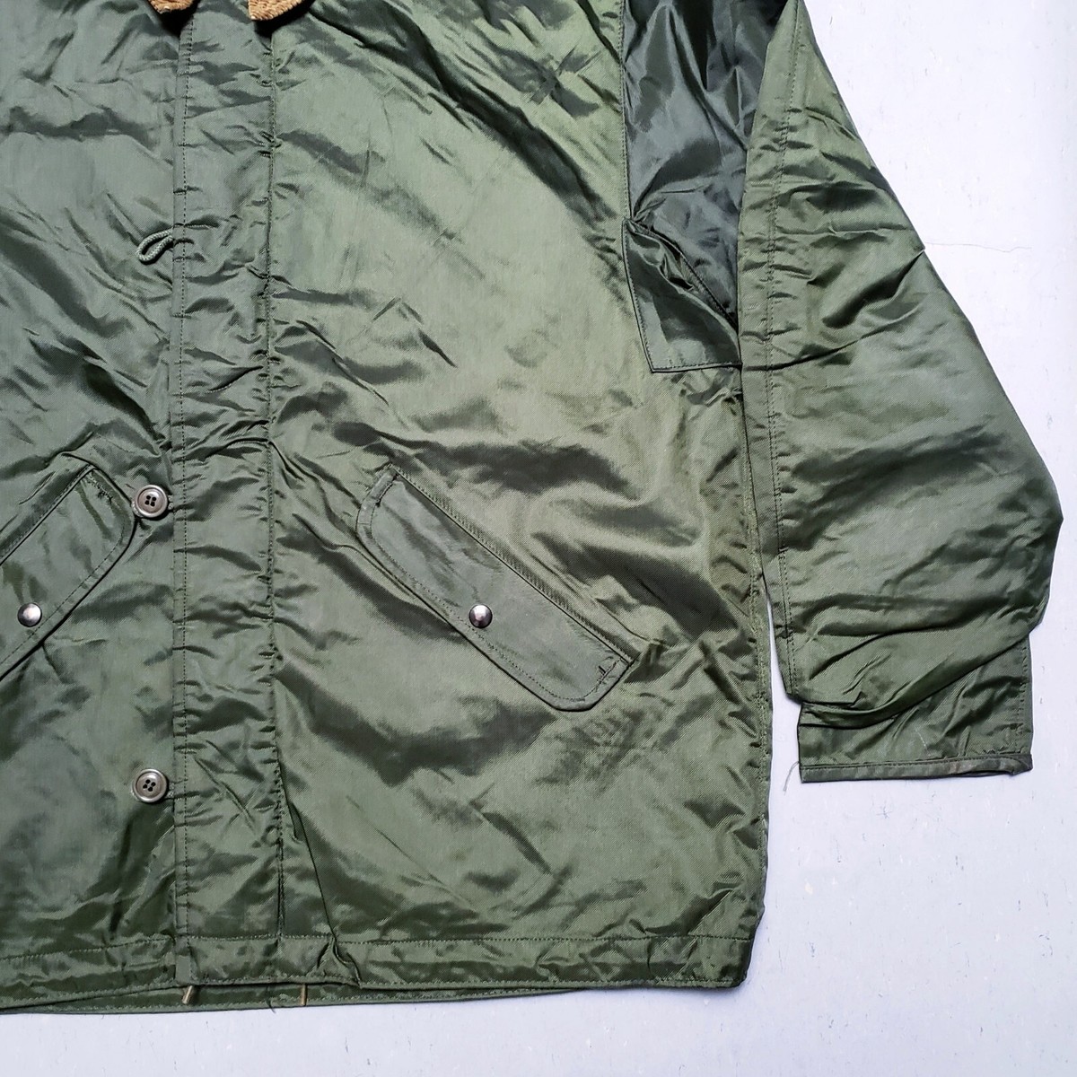 Vtg US NAVY A-1 Extreme Cold Weather Deck Jacket w Stencil LEMPARE