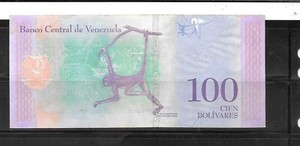 VENEZUELA #106 2018  XF USED  100 BOLIVARES BANKNOTE PAPER MONEY CURRENCY