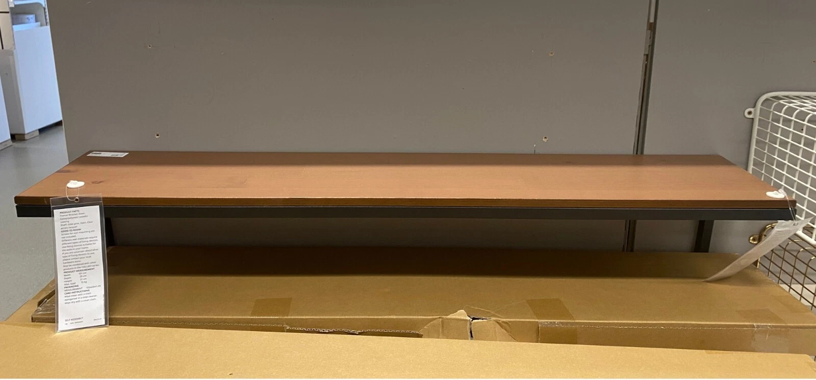 Brand New Ikea FJALLBO rustic Wall shelf, black, 101x20 cm,804.212.47
Opens in a new window or tab