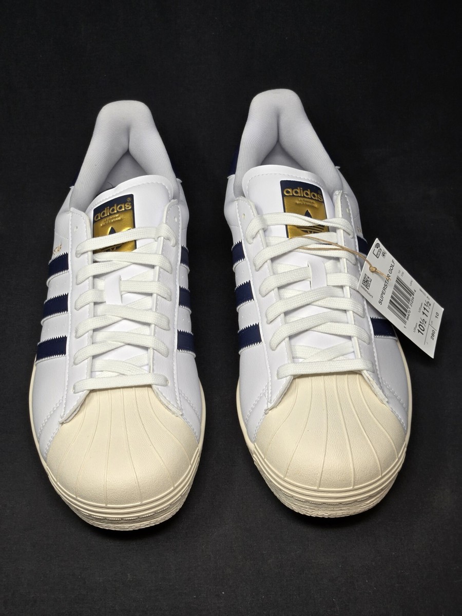 adidas Superstar Golf Men Multi Size Shoes White Navy Blue