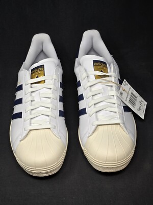 adidas Superstar Golf Men Multi Size Shoes White Navy Blue Shell