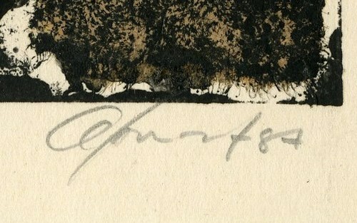 Monotyp von Humberto Alonso Fleitas 1987. Original signiert vom Künstler - Bild 3 von 6