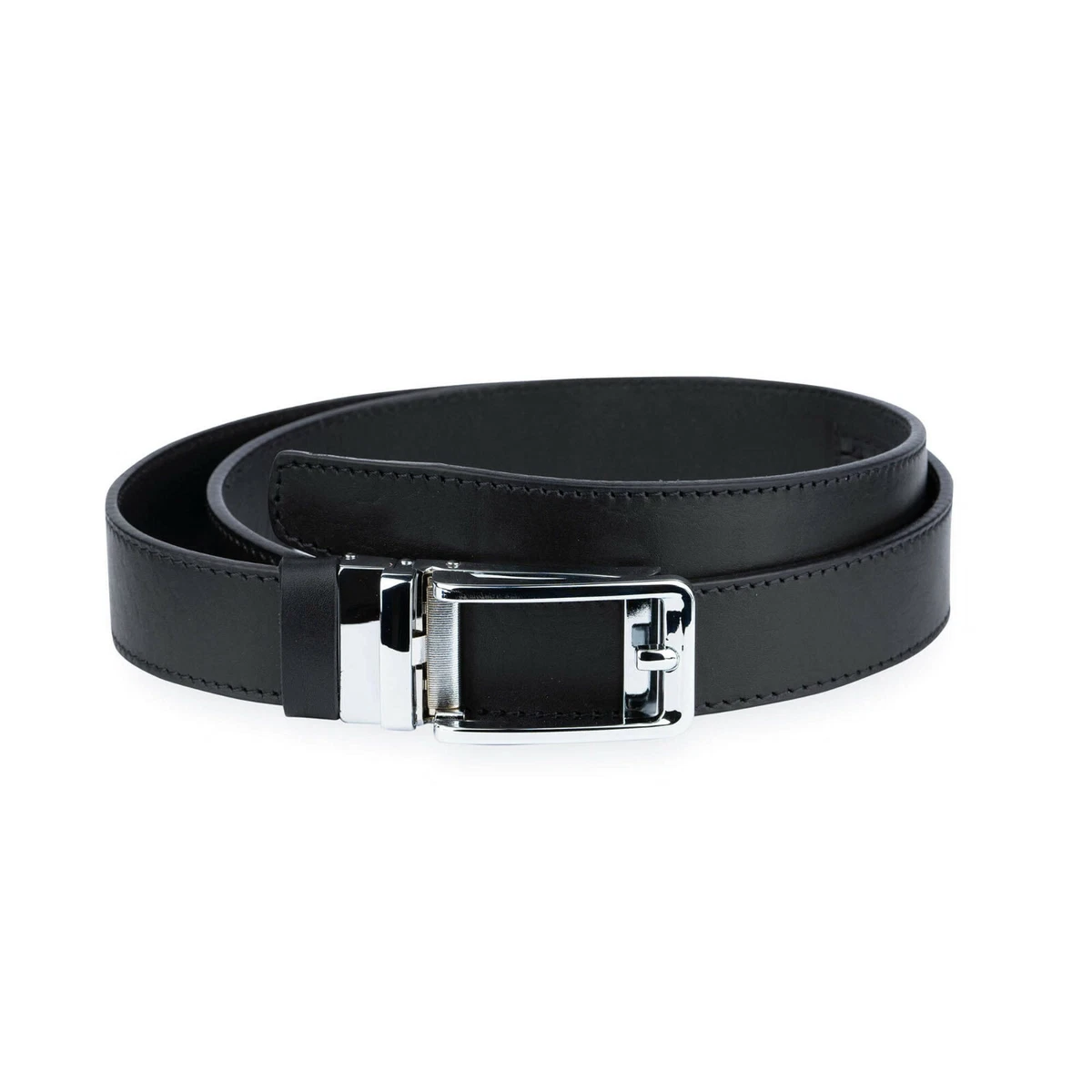 Ceinture sans trou Ceinture à cliquet gris pour hommes Ceinture à