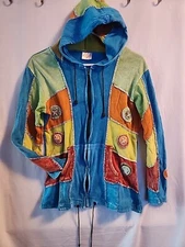 Patchwork Hoodie Zipper Jacket Greater Good Network Clothing Company S/M