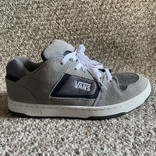 Zapato de skate VANS Docket para hombre talla 8,5 gris gamuza lengua grasa parte superior baja Y2K