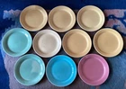 10 SALAD PLATES 8” Misc. Colors Vintage Bauer Pottery L.A.  LA LINDA YOUR CHOICE