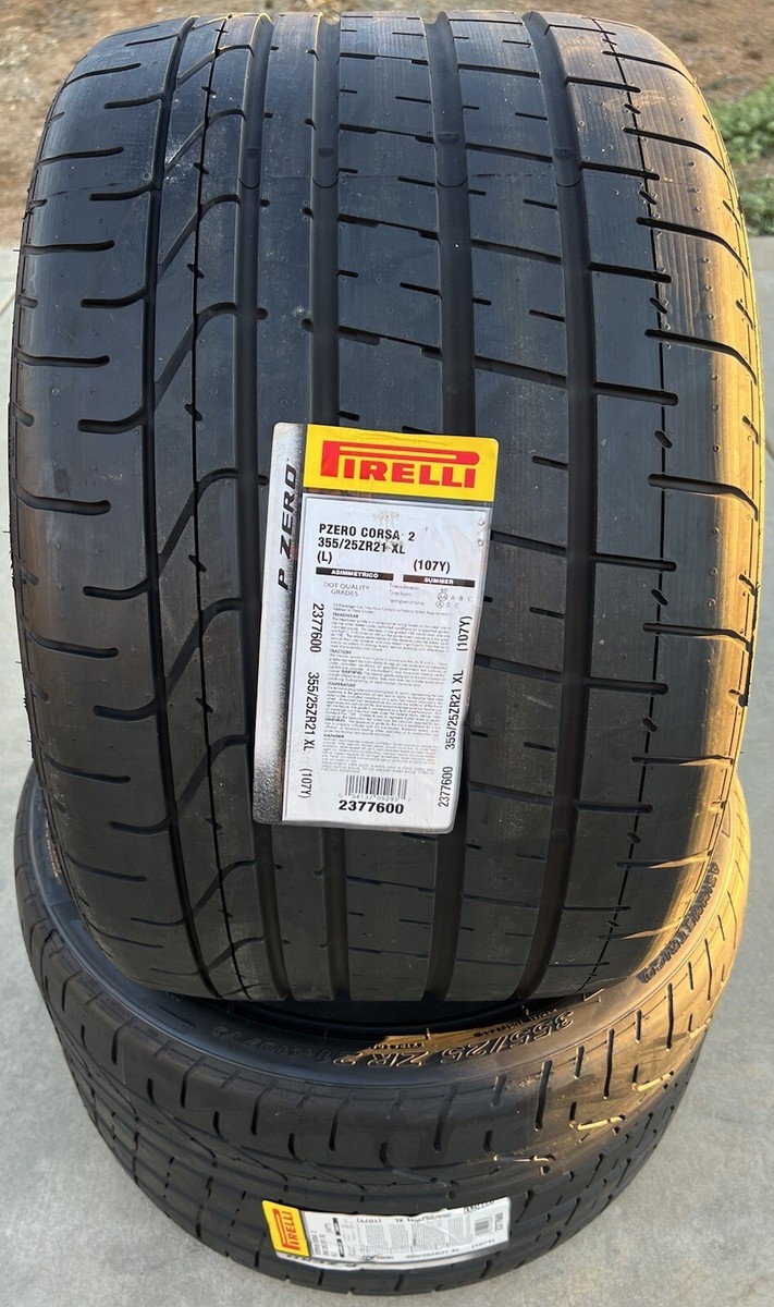 TWO BRAND NEW 355/25ZR21 Pirelli P Zero Corsa 2 Lamborghini TWO BRAND NEW 355/25ZR21 Pirelli P Zero Corsa 2 Lamborghini