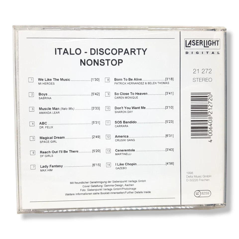 Italo Discoparty Nonstop CD Album Sabrina Carrara Gazebo Amanda Lear Max Him - Bild 2 von 3