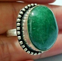 ANCIENT VICTORIAN SILVERED RING BEAUTIFUL STONE VINTAGE