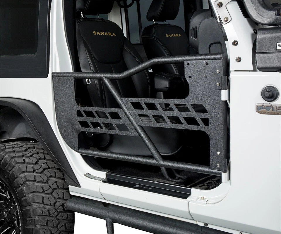 Juego de 2 puertas tubulares derecha + izquierda todo terreno Rock Crawler para Jeep Wrangler JK 07-18 Foto 3 de 4