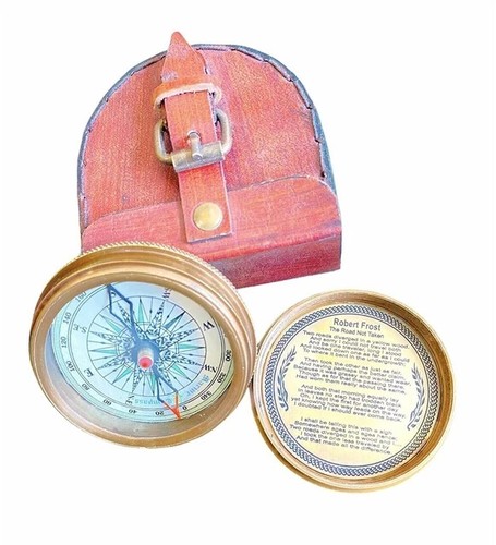 Antique Poem Pocket Compass with Pirates Image Engraved Best Gift For Christmas - 第 4/6 張圖片