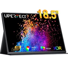 UPERFECT 18.5" 1920*1080 Portable Monitor USB-C Ultra Slim Screen LCD Display