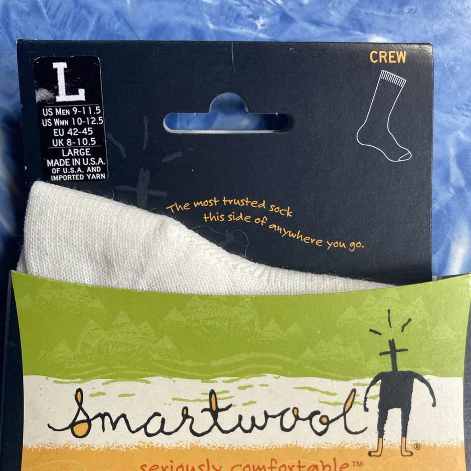 SMARTWOOL HIKING LINER Sz LARGE Wicks Moisture  - Odor Control - Image 3 of 4
