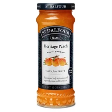 St. Dalfour Heritage Peach Fruit Spread - 10Oz - 100% from Fruit, No Artificial