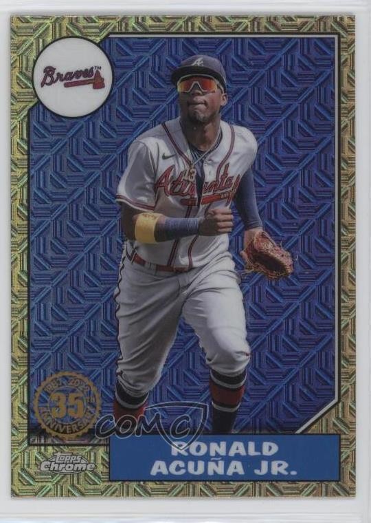 2022 Update 1987 Topps Chrome Silver Pack Series Mojo Ronald Acuna Jr Acuña 12g7