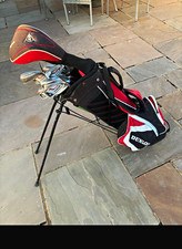Dunlop Tour Stand Golf Bag 4-Way Dividers 4 Pockets Red/Black/White